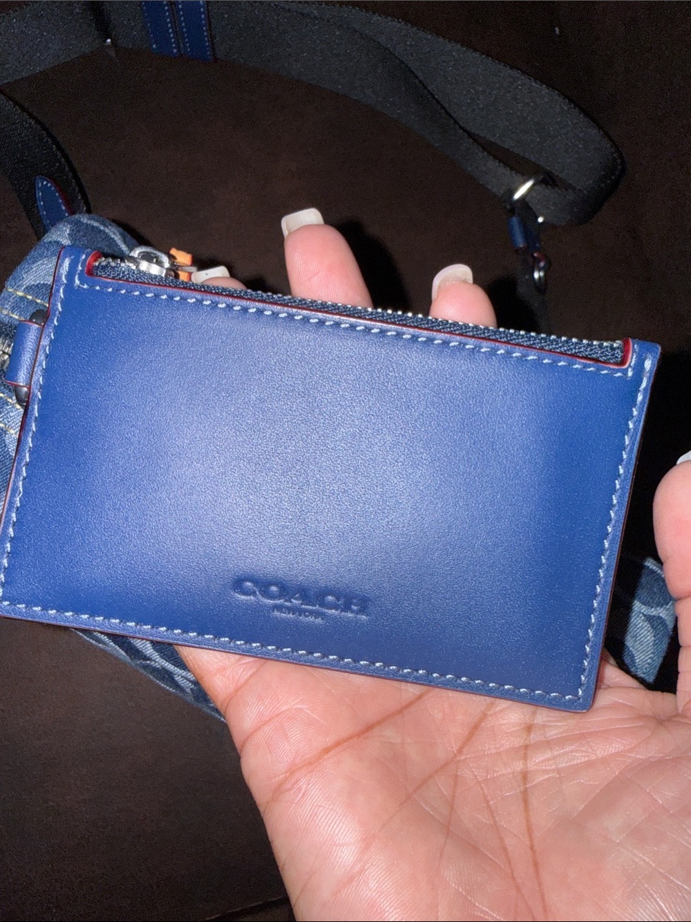 Coach Axel Signature Denim Belt Bag - Blue - flash sale - Picture 5 of 8